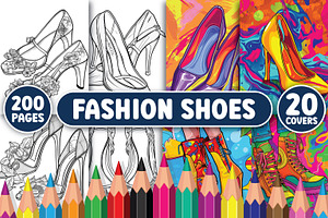 200 Fashion Shoes Coloring Pages