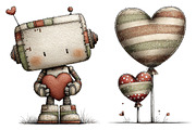 Whimsical Valentine Day Kids Clipart, a Graphic by CitraGraphics (Thumbnail 4 of 4)