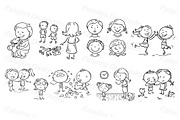 Doodle kids various emotion set, a Person Illustration by Bubert Art (Thumbnail 7 of 7)