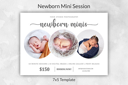 Newborn Mini Session Template :, a Card Template by Designscozy