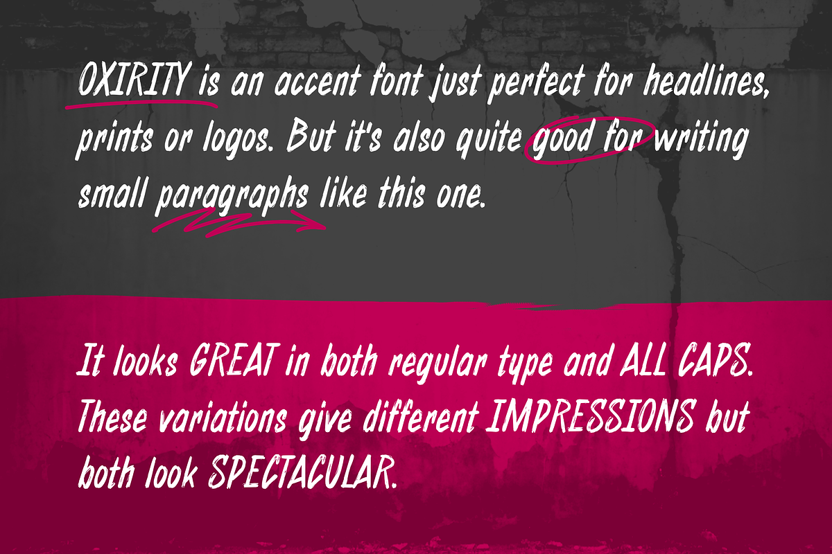 OXIRITY - Font, a Handwritten Font by Aniad_ (Photo 4 of 5)