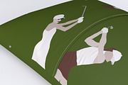 Green people modern golf girls, a Pattern Graphic by Cotton Melon pattern Shop (Thumbnail 5 of 6)