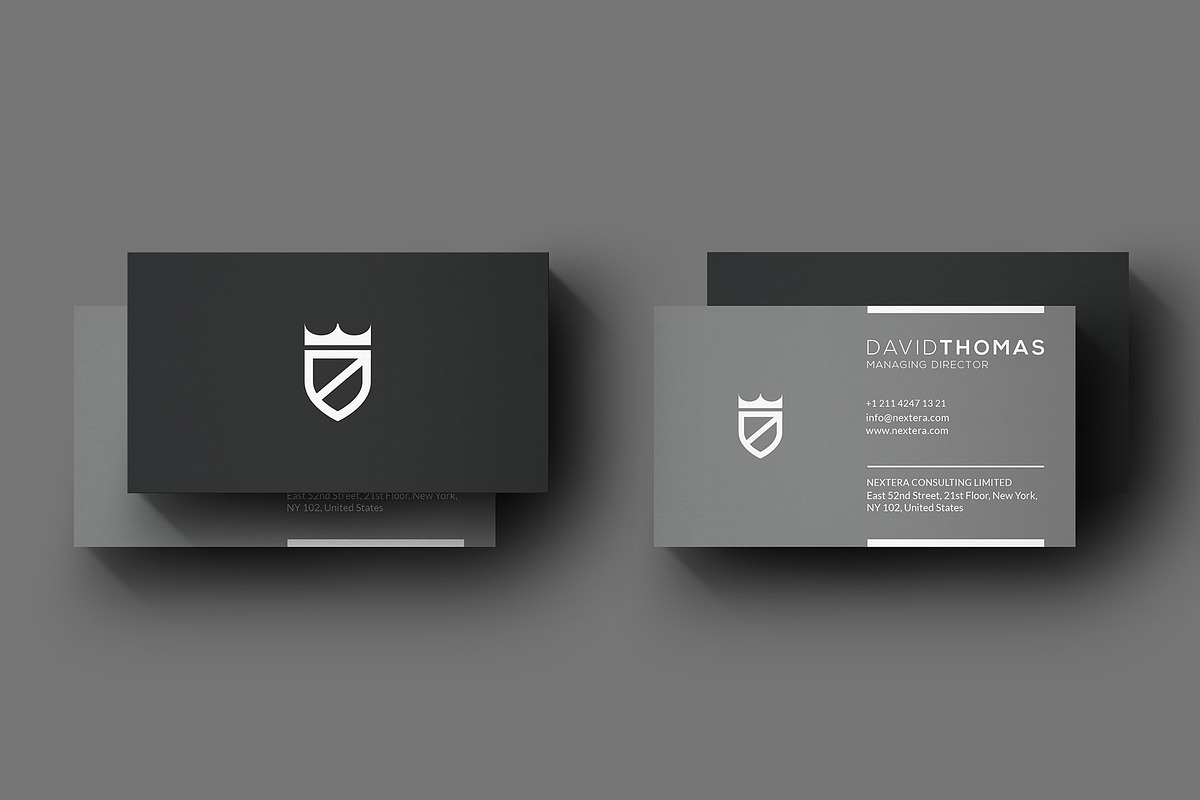 Minimal Grey Business Card, a Business Card Template by Marvel (Photo 1 of 5)
