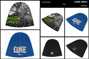 Ribbed Knitted Beanie - Mockup, a Hat Mockup by DaldSgh (Thumbnail 3 of 9)