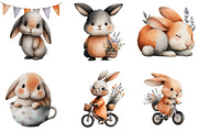 Watercolor Cute Purple Bunny Clipart, an Illustration by Sublimation Artist (Thumbnail 6 of 7)
