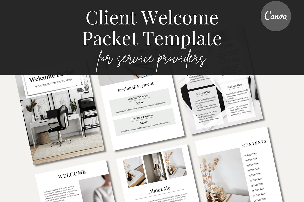 Welcome Packet for Clients, a Templates & Theme by Joanna Lane Designs (Photo 1 of 4)