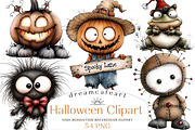 Halloween Clipart Bundle, an Illustration by DreamCafeArt (Thumbnail 1 of 7)