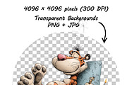 Tiger Birthday Party Safari Cliparts, a Graphic by one-touch (Thumbnail 12 of 17)