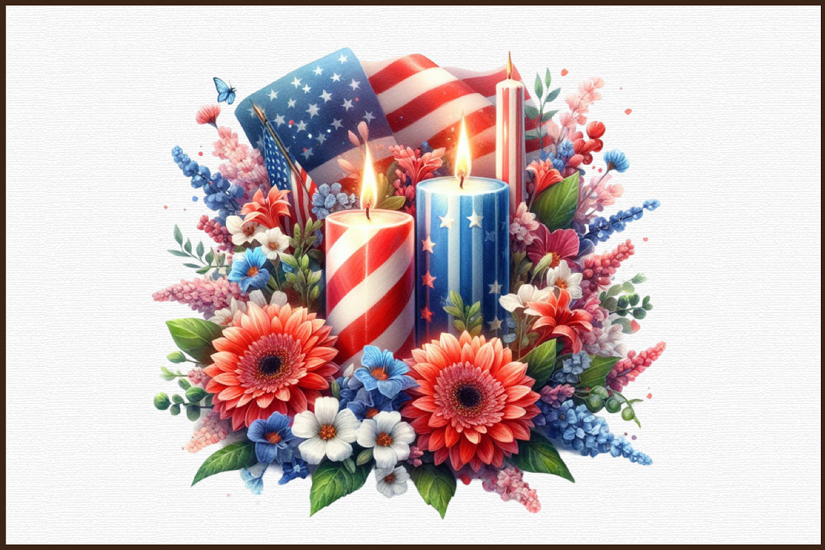 4th of July, Independence Day Clipar, an Illustration by Sublimation Artist (Photo 3 of 6)