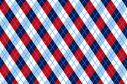 Navy, Red & Blue Argyle & Chevron, a Pattern Graphic by SubwayParty (Thumbnail 2 of 3)