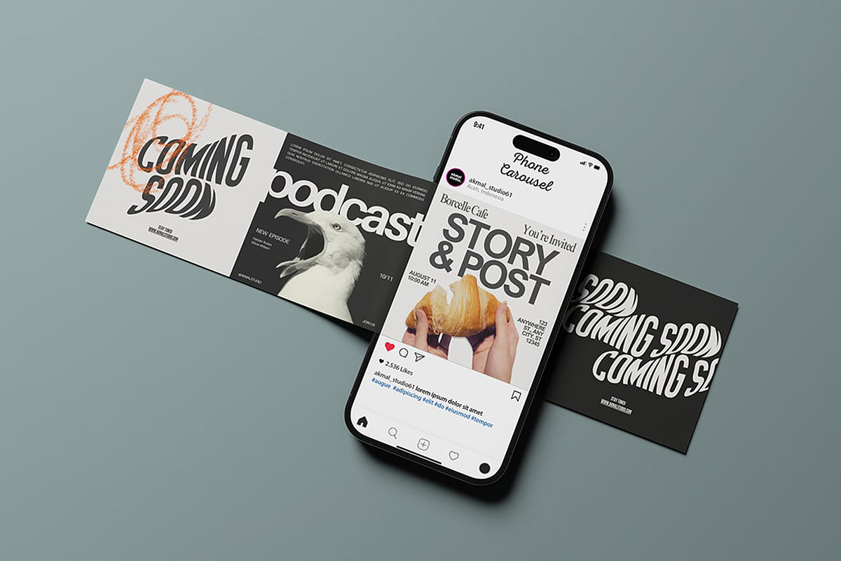 Carousel Mockup, an Advertising Mockup by SilverStudio77