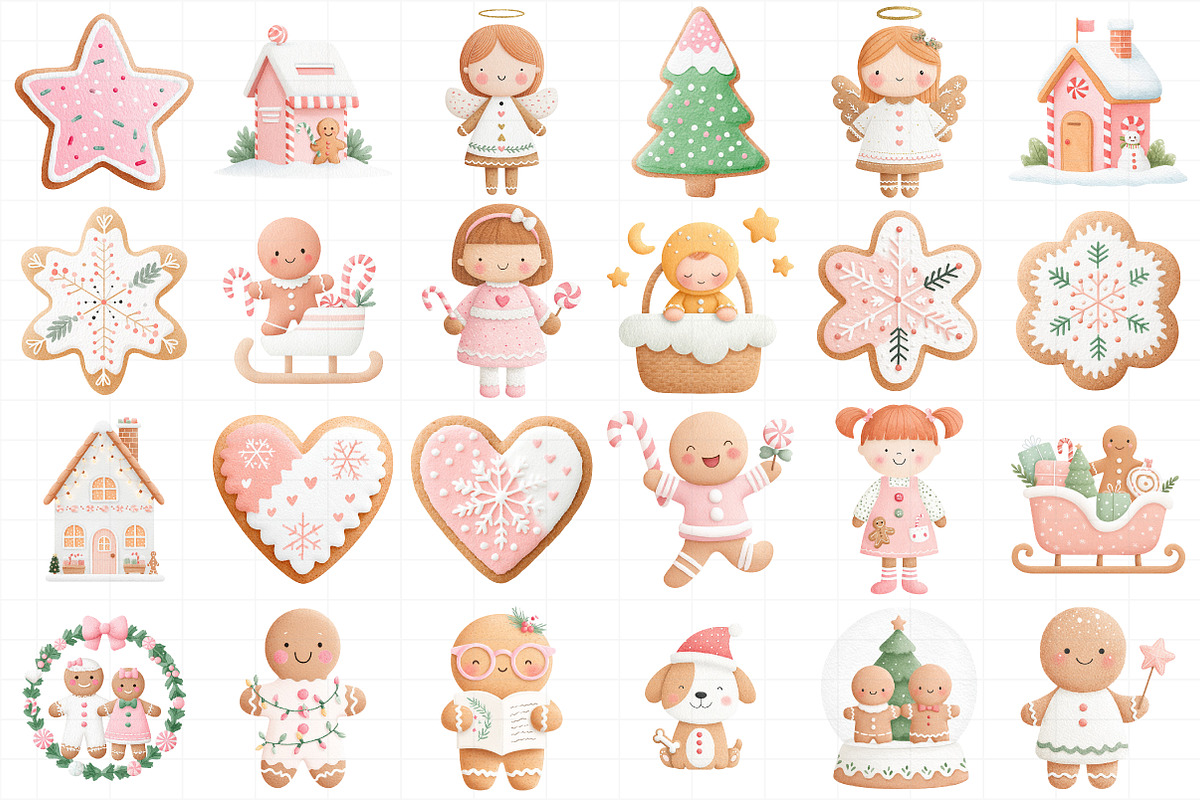 Christmas Gingerbread Png Clip Art, an Illustration by Daily.Designs (Photo 5 of 5)