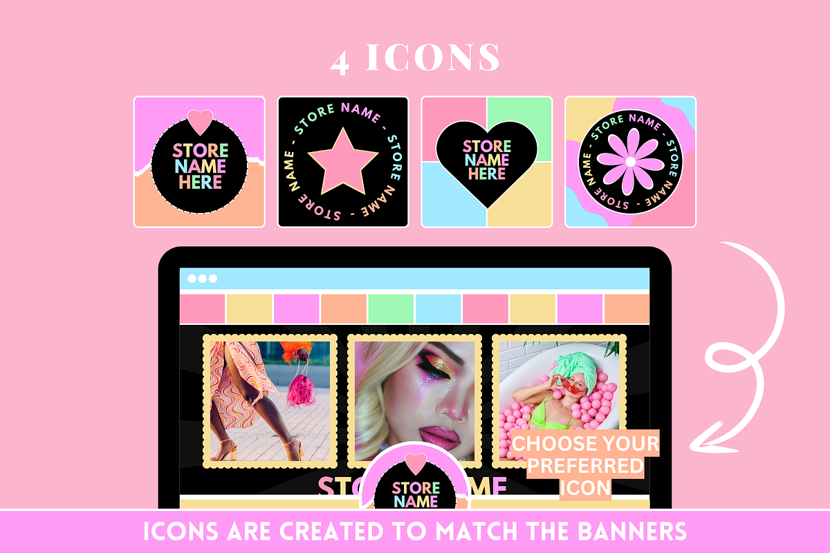 Pastel Neon Social Media Banners, a Social Media Template by SunshineStudioBoutique (Photo 7 of 8)
