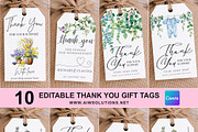 Watercolor flower thank you hang tag, a Card Template by AIW SOLUTIONS (Thumbnail 5 of 7)