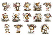 Whimsical Spring Animals Clipart, an Illustration by Dream Creation (Thumbnail 3 of 4)