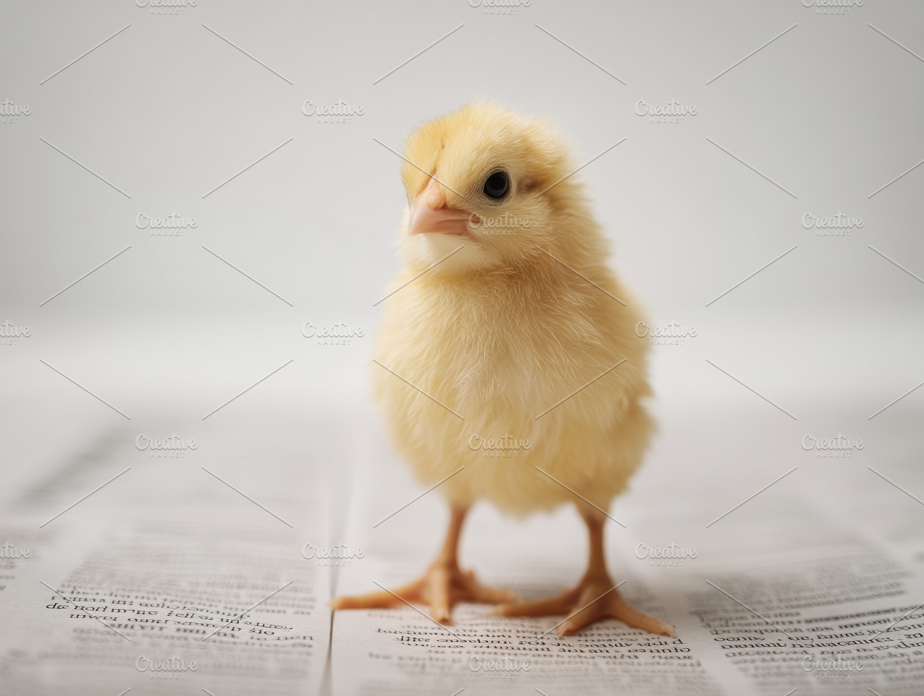 Chick Standing on White Backgroundv, an Animal Photo by Virgo Studio