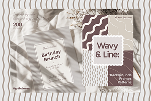 Wavy & Line Backgrounds, Frames