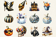 Happy New Year Halloween Clipart, an Illustration by DreamCafeArt (Thumbnail 4 of 8)