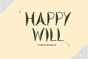 Happy will font, a Handwritten Font by JJuta (Thumbnail 1 of 6)