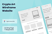 Crypto Art Wireframe Website, a Wireframe Template by INSPR STD (Thumbnail 1 of 6)