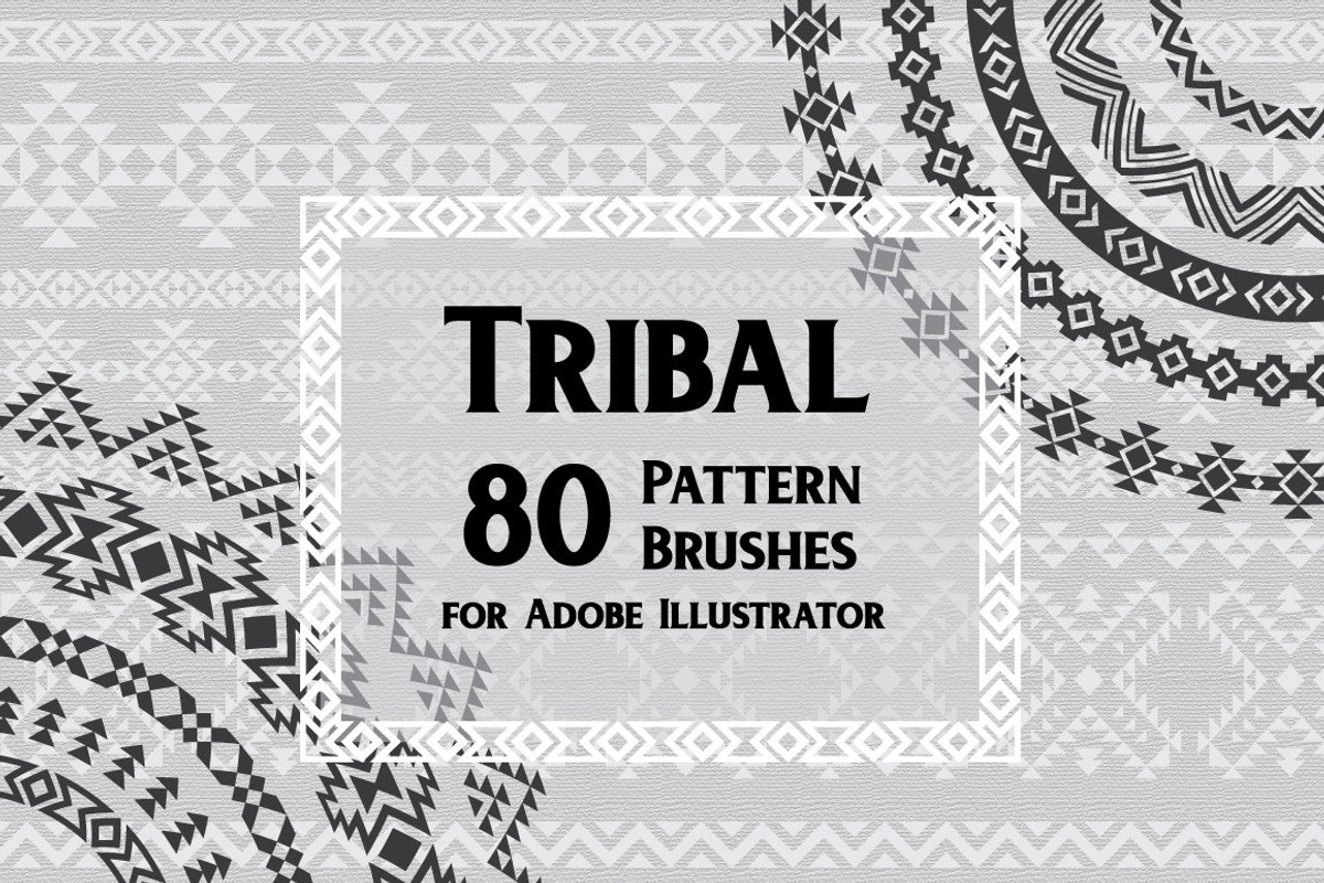 80 Tribal Pattern Brushes, a Brush Add-On by Elinorka (Photo 1 of 7)