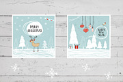 6 Christmas cards with lettering, a Decorative Illustration by UTM Studio (Thumbnail 2 of 3)