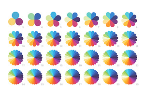 Infographic segmented flower pie, an Object Illustration by winwin.art