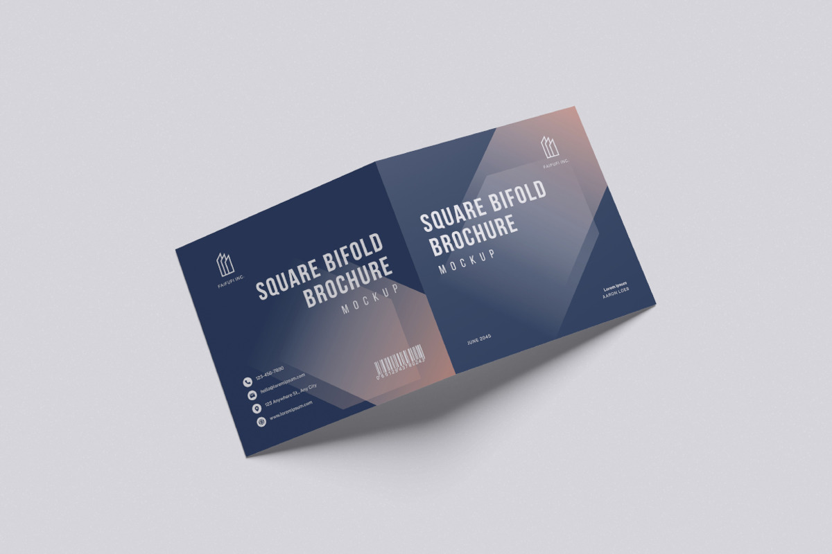 Square Bifold Mockup Bundle Set, a Books & Magazine Mockup by Rielismee (Photo 2 of 5)