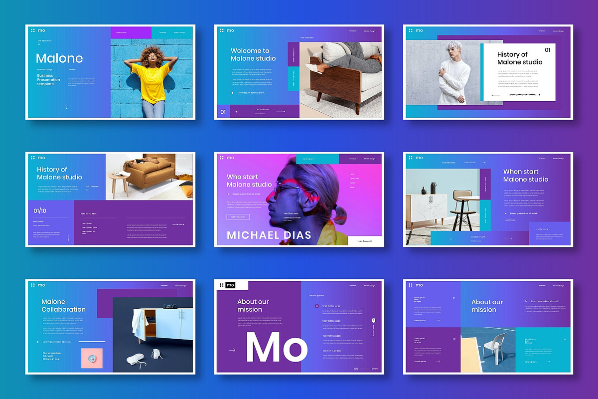 Malone - Business Google Slide, a Presentation Template by Dens Creative Studio (Photo 2 of 6)