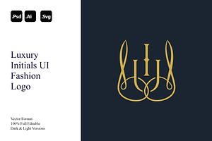 Luxury Initials UI Fashion Logo, a Branding & Logo Template by Luxury Logos