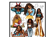 Black Woman Easter Clipart, an Illustration by CraftCrateShop (Thumbnail 3 of 6)