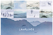 Winter Landscape Bundle, a Background Graphic by by creative paper (Thumbnail 1 of 5)