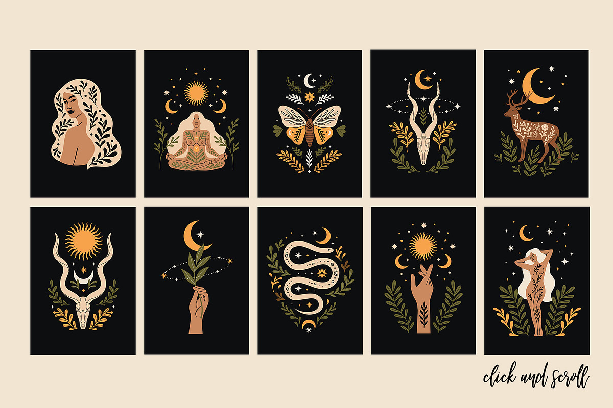 Dark Magic Forest Graphics Set, an Animal Illustration by Katerina Osa (Photo 11 of 12)