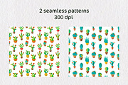 Cactus digital paper watercolor, a Pattern Graphic by AnastasiaWatercolor (Thumbnail 4 of 6)