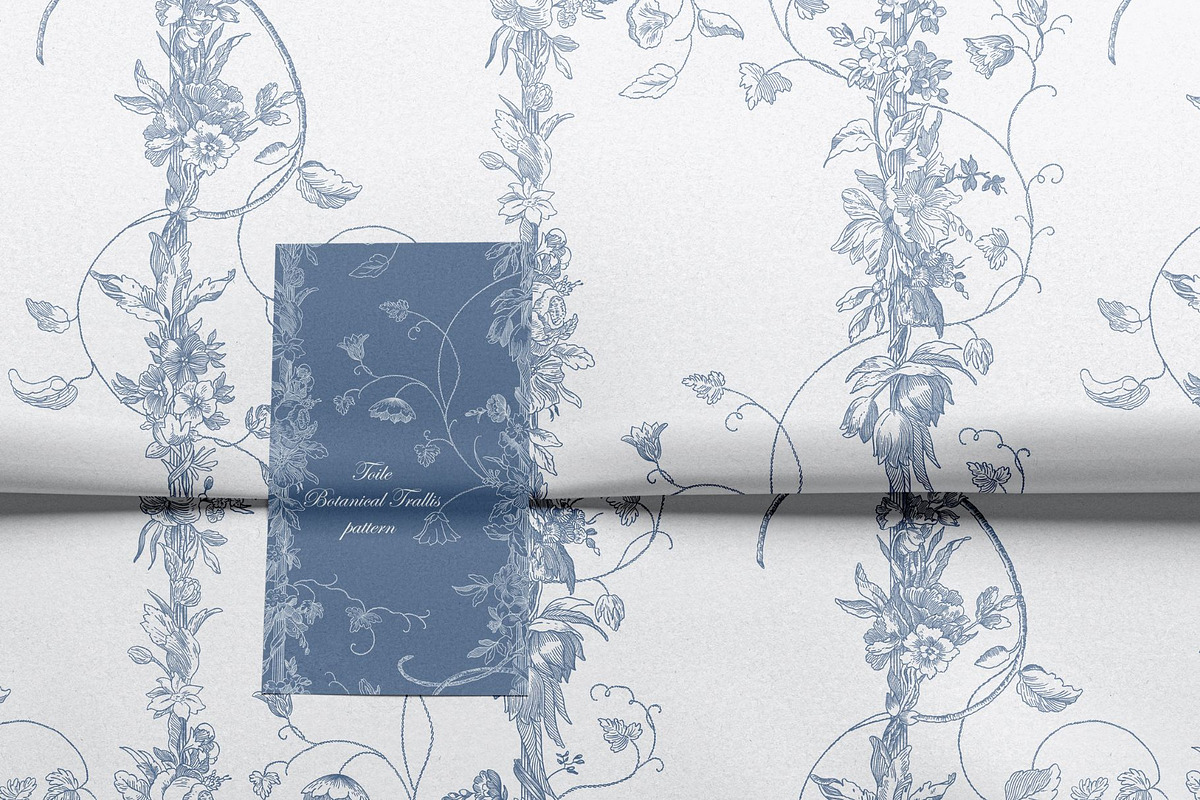 Toile Botanical Trellis Pattern, a Pattern Graphic by MouseGrey (Photo 2 of 9)