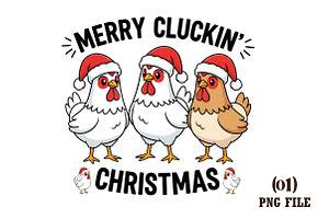Christmas Chicken PNG, an Illustration by DreamArtGraphic