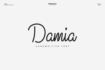 Damia Handwritting Font