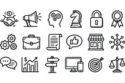 Business Strategy Icon Set, an Illustration by designvectx (Thumbnail 1 of 3)