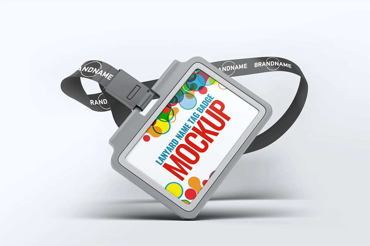 Lanyard Name Tag Badge Mock-Up, an Advertising Mockup by DesignRushMarket (Photo 5 of 10)