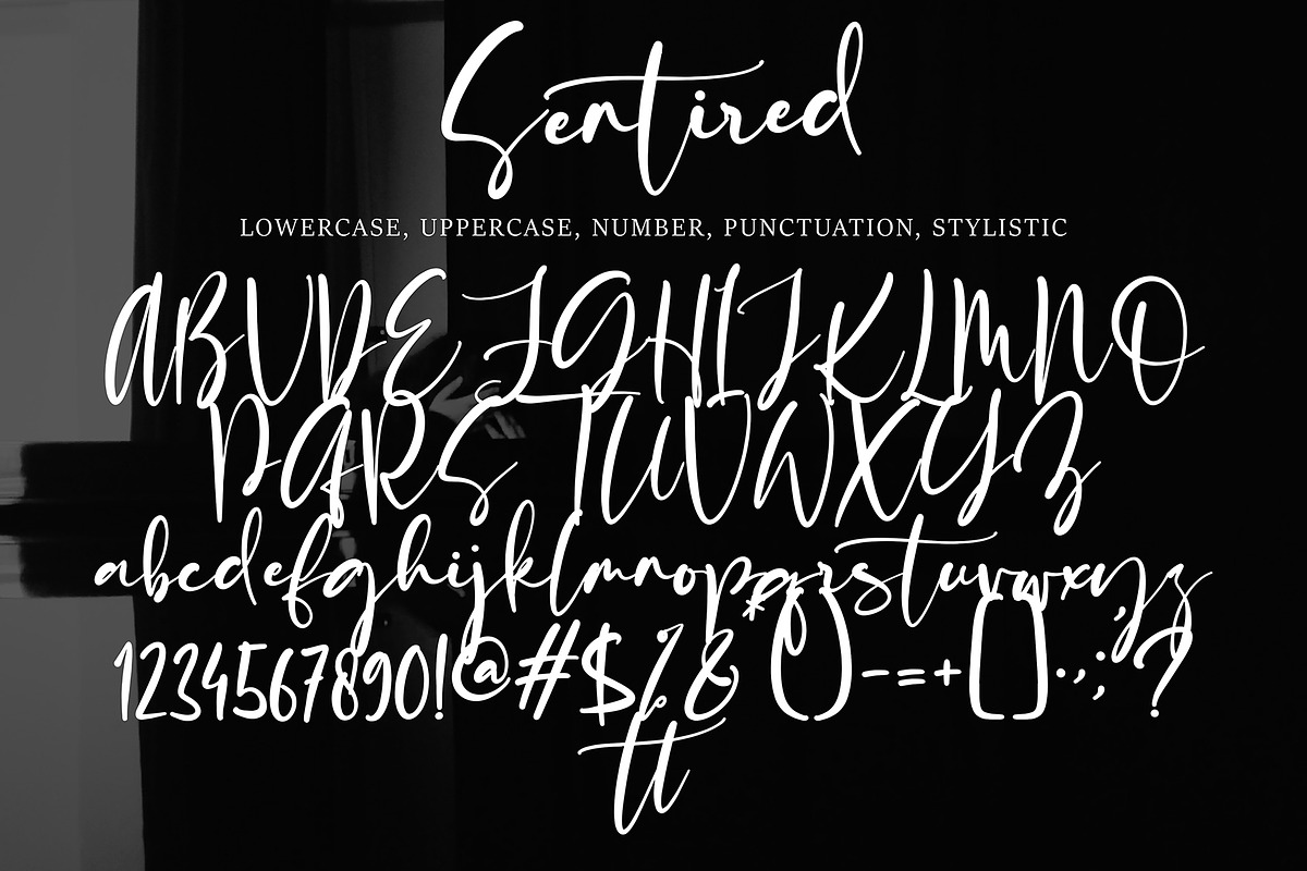 Sentired, a Script Font by pineungtype (Photo 9 of 9)