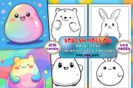 125 Bold & Easy Squishmallow Pages