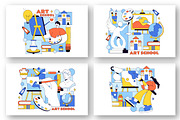 10 Art School Vector Illustration, a Decorative Illustration by denayunebgt (Thumbnail 2 of 4)