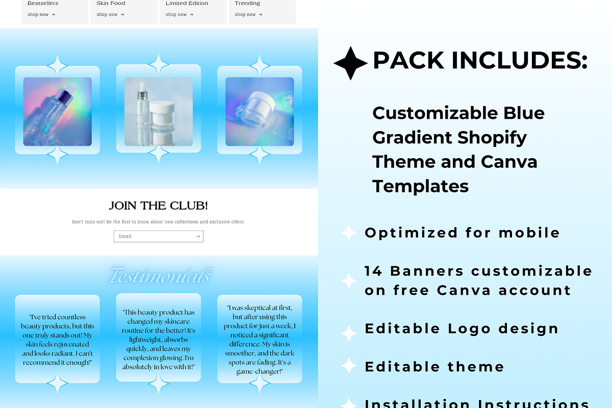 Gradient Blue Shopify Theme, a Shopify Template by PLANETSEL (Photo 3 of 6)
