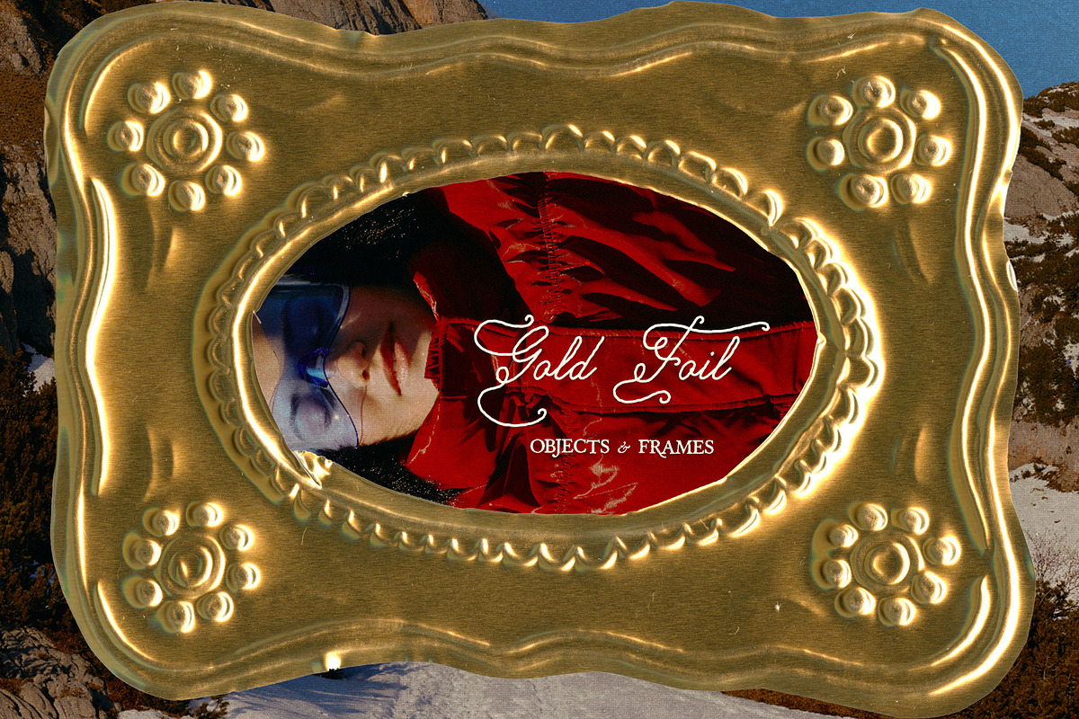 Gold Foil Objects & Frames, an Object Graphic by Purple (Photo 2 of 9)