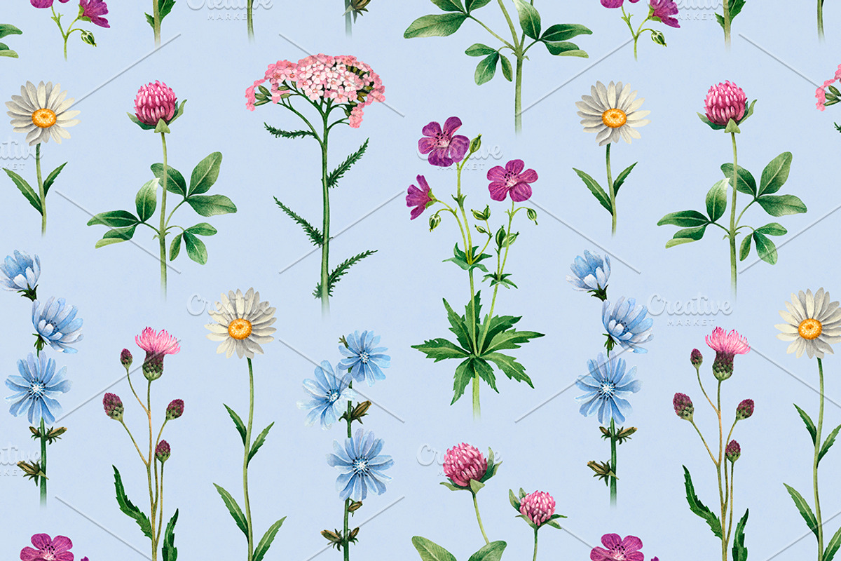 Watercolour wild nature, a Pattern Graphic by Sundra (Photo 5 of 19)