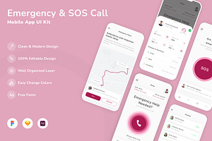 Emergency SOS Call Mobile App UI Kit