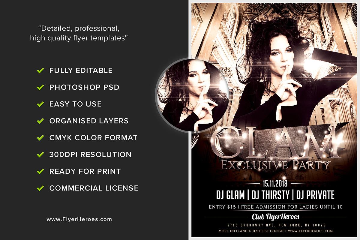 Club Party Flyer 1, a Flyer Template by FlyerHeroes (Photo 2 of 4)