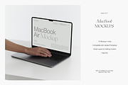 MacBook Air M2 with Hand Mockups, a Mac Mockup by Feel This (Thumbnail 2 of 8)