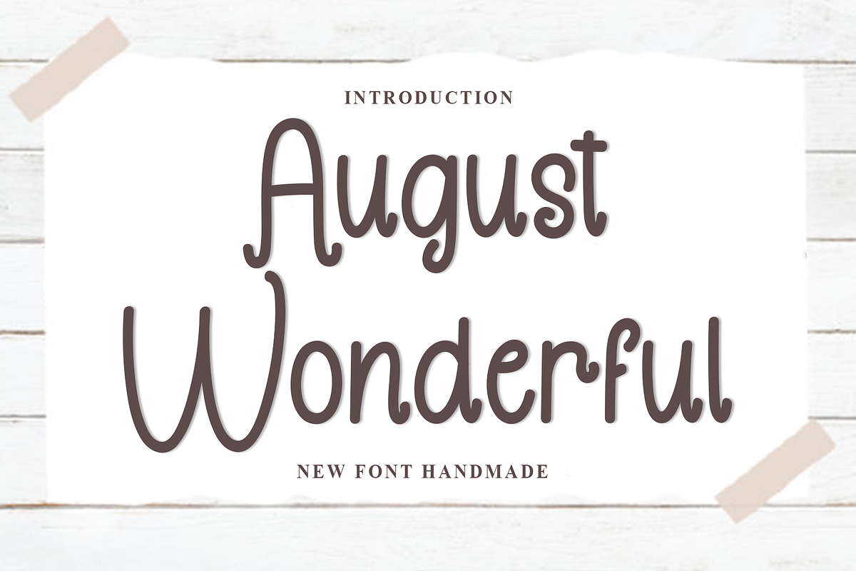 August Wonderful, a Sans Serif Font by FreshTypeINK (Photo 1 of 8)