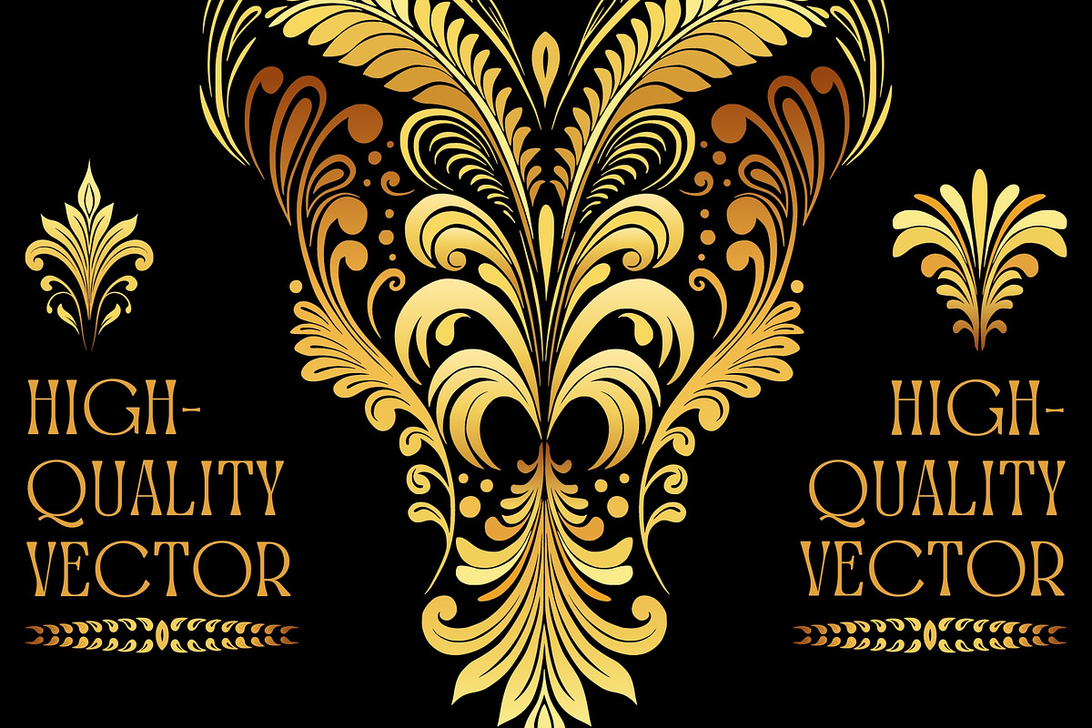 Gold Vintage Glamour Flourishes, an Object Graphic by ilonitta (Photo 2 of 7)